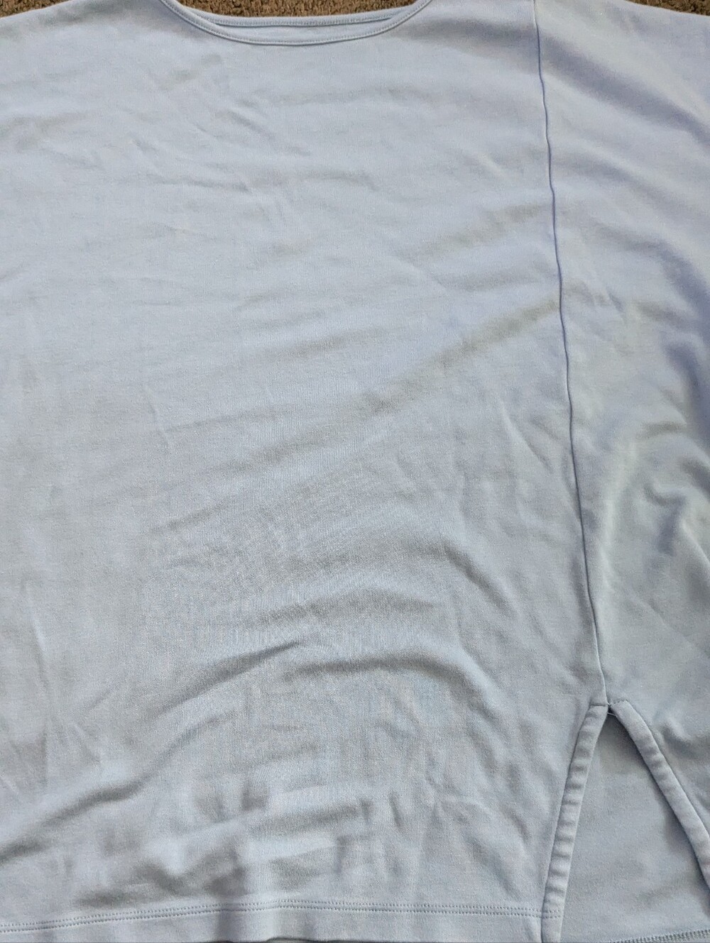 Martha Stewart Soft Chambray Tunic Short Sleeve - Light Blue